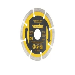 Disco Diamantado Segmentado 4 Corte Seco E3 furo de 22 2 mm Vonder